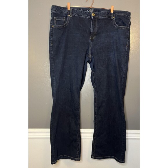 Lane Bryant Jeans Womens 28 Bootcut Dark Wash Genius Fit Stretch Plus Size - Picture 2 of 7